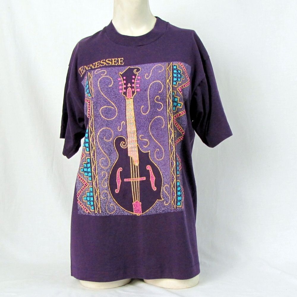 Purple Tennessee Guitar T Shirt Screen Stars Best
